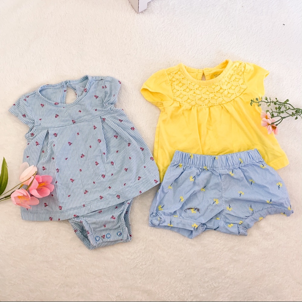 Bundle of 2 Baby Girl Summer Outfits | 6 Months